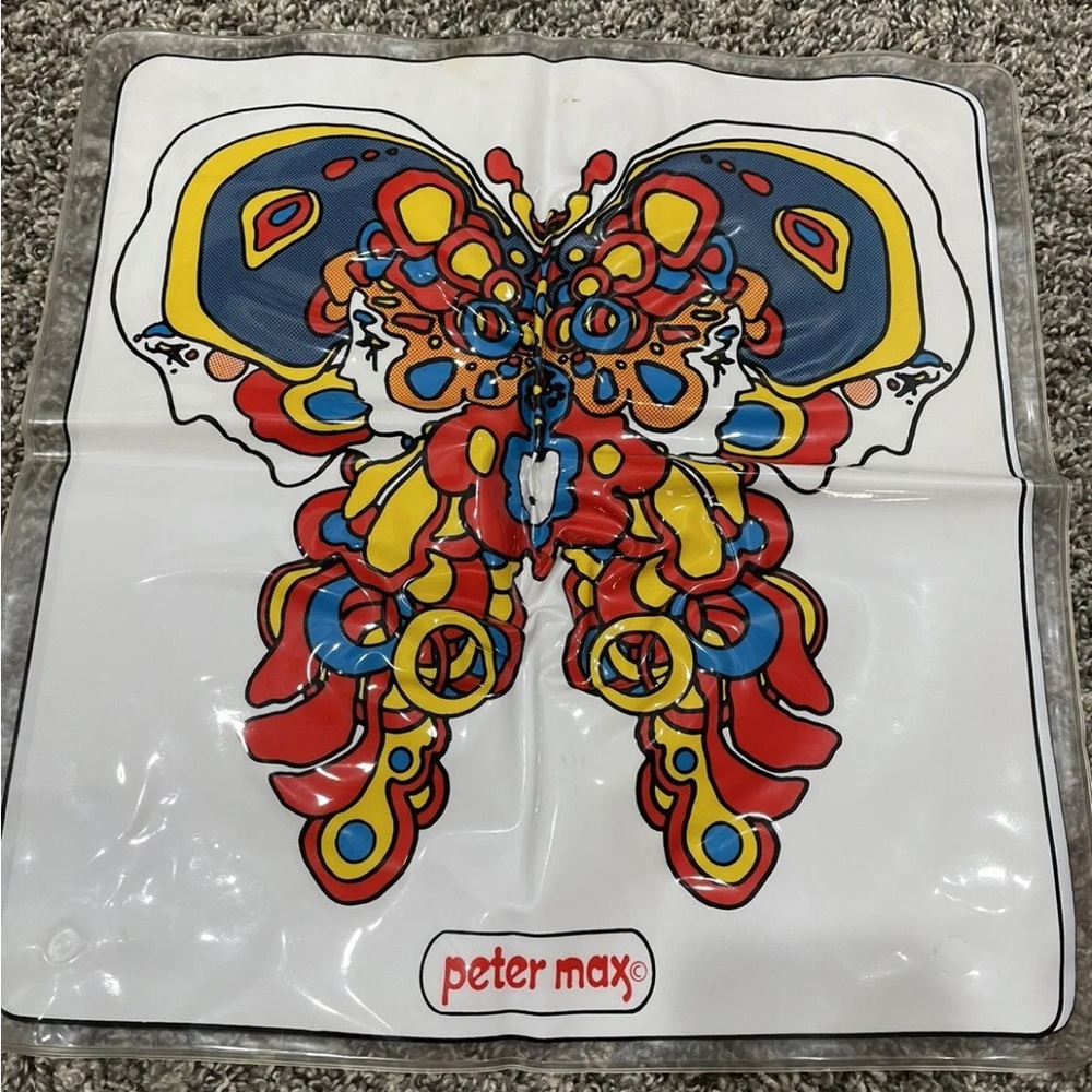 Vintage Peter Max‎ 70's Inflatable Plastic Pillow